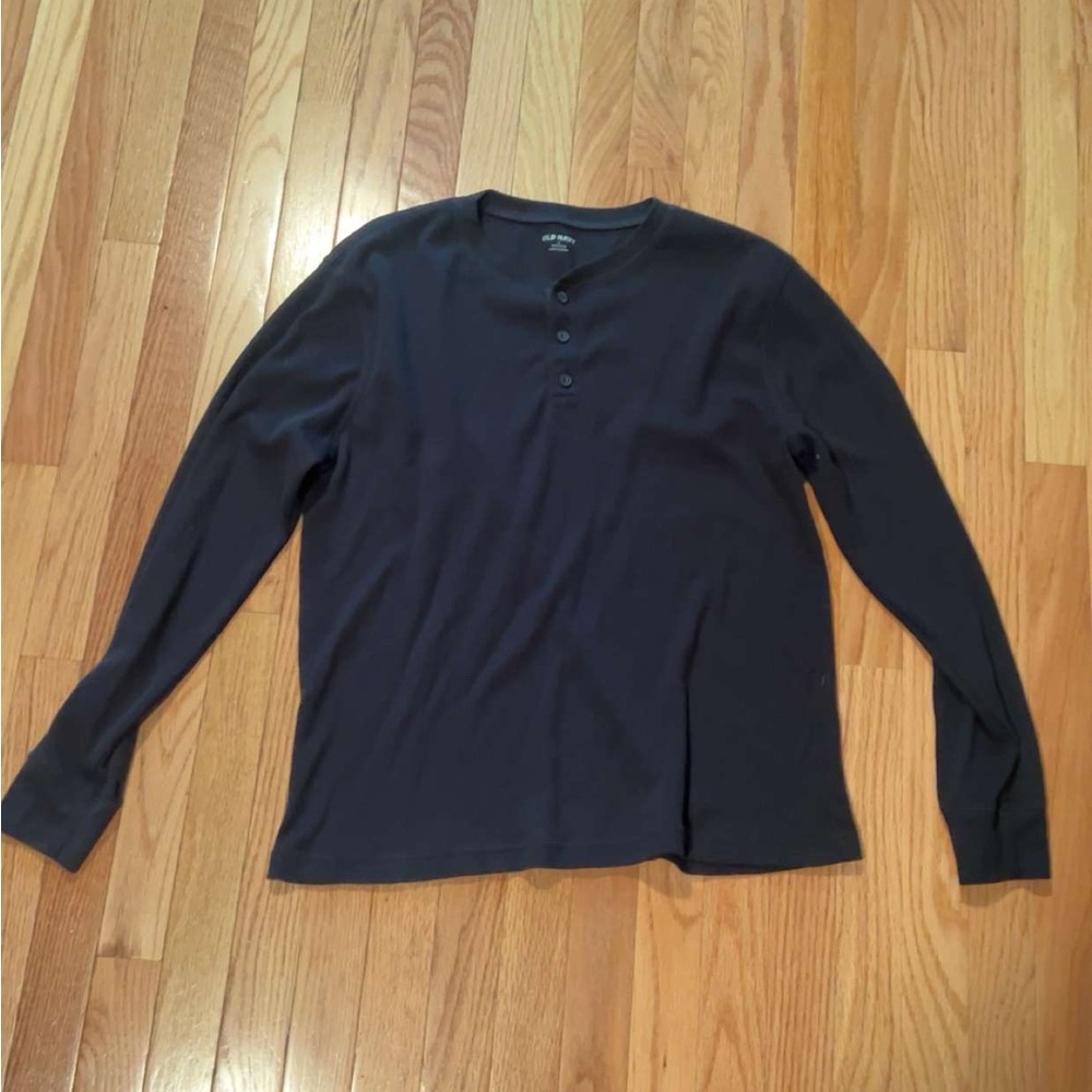 Men's Black Henley Shirt
